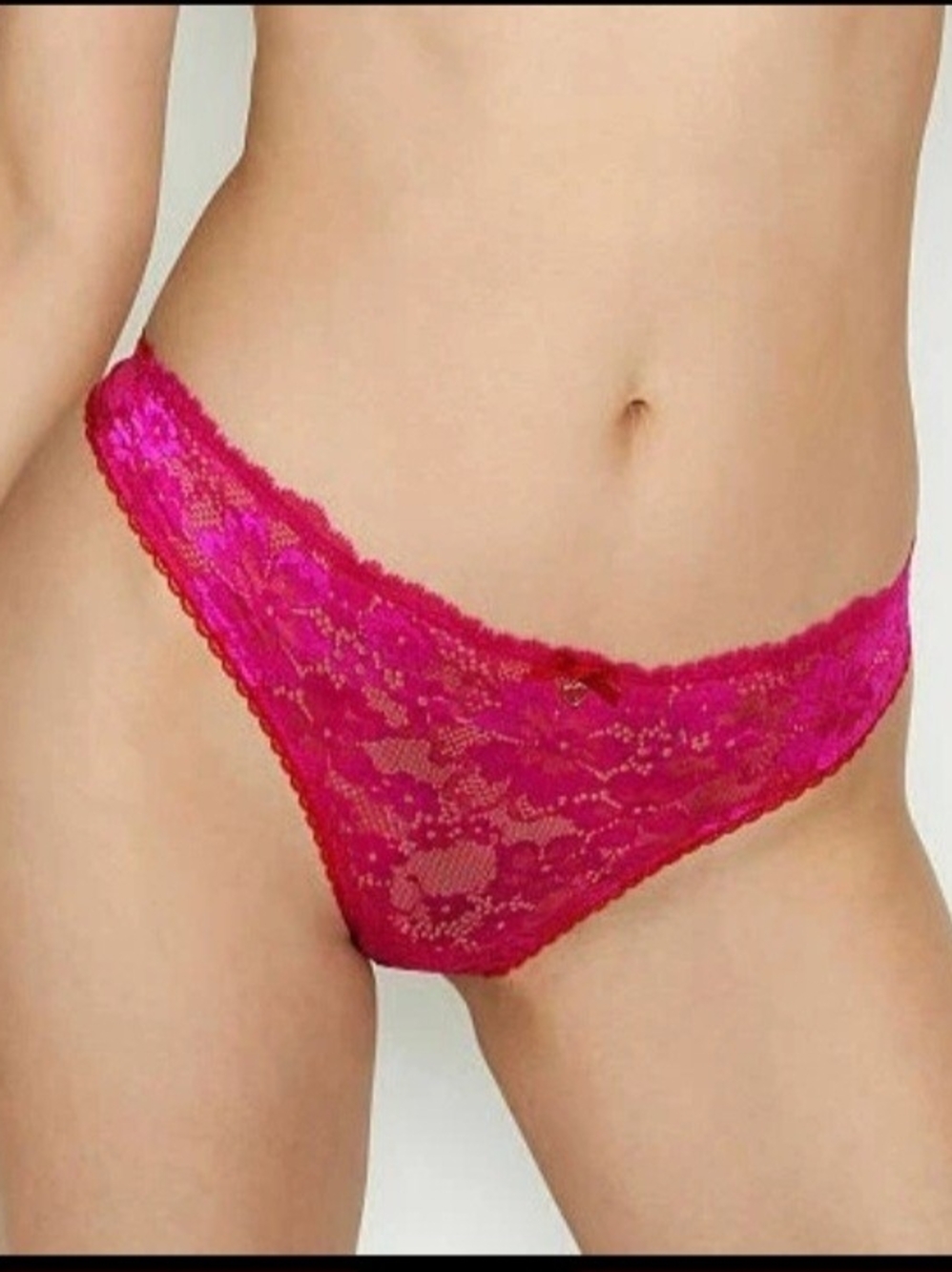 Victoria's Secret Fuchsia Lace Bikini Panty